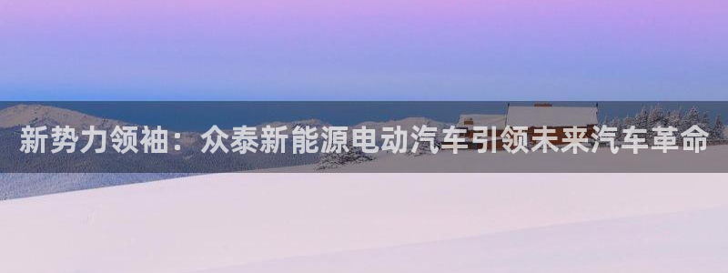 新宝gg 注册:新势力领袖:众泰新能源电动汽车引领未来汽车革