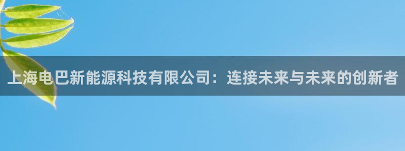 新宝gg软件下载:上海电巴新能源科技有限公司:连接未来与未来