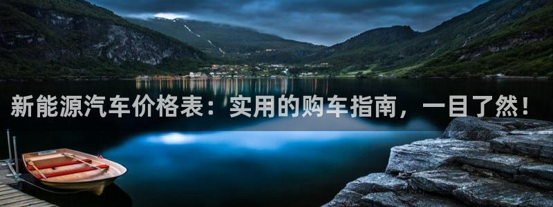 新宝gg6:新能源汽车价格表:实用的购车指南,一目了然!