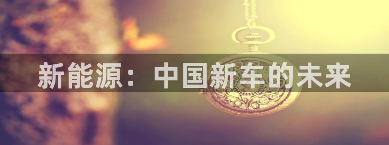 新宝gg试玩:新能源:中国新车的未来