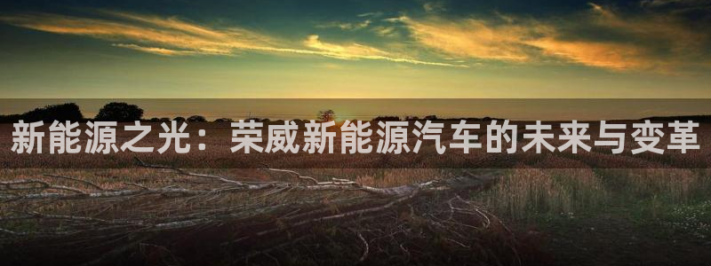 新宝 gg 登录:新能源之光:荣威新能源汽车的未来与变革